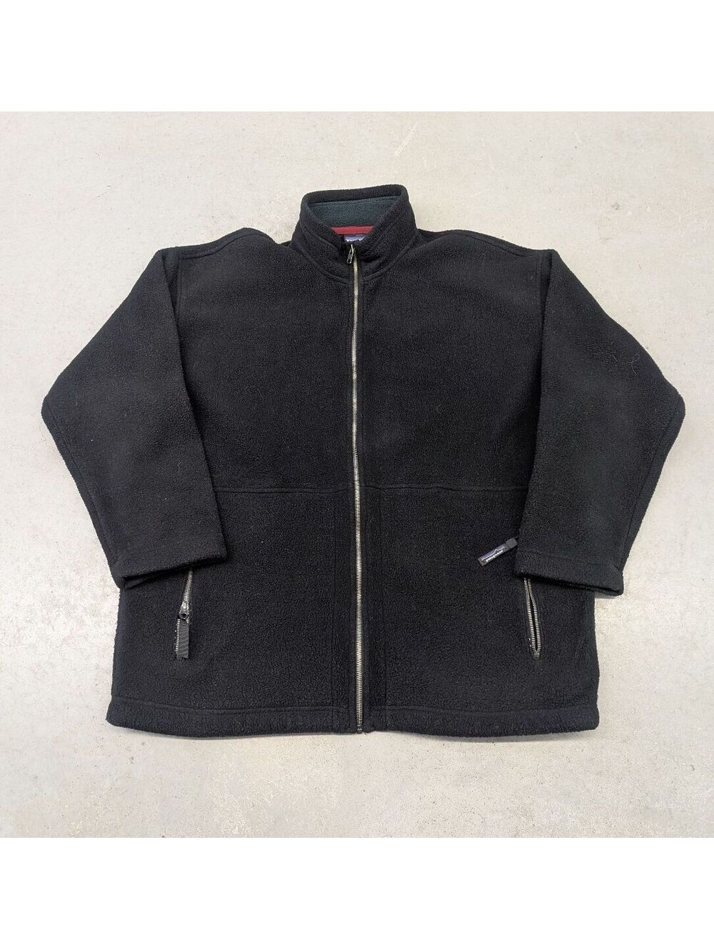 Vintage 90s Patagonia Made in USA Black Fleece Zip Sweater